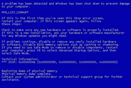 win7系统常见的蓝屏代码及解决方法