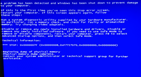 win7系统出现蓝屏的解决方法
