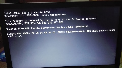 Ошибка intel undi pxe 2 1 build 083