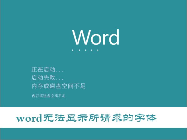 Win10打开Word提示“Word无法显示所请求的字体”怎么办？