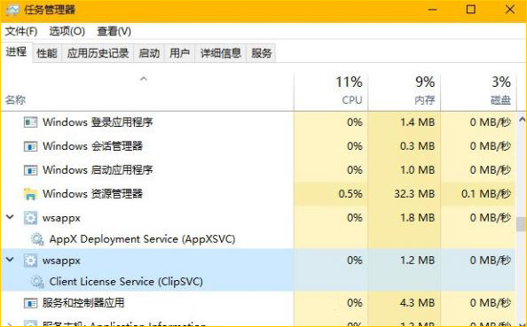 Win10系统中的wsappx进程有什么作用？
