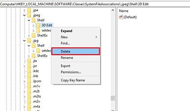 win10如何删除右键菜单中 用3D画图编辑 选项?