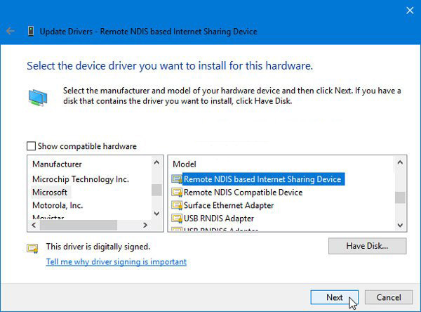 Win10系统无法使用USB网络共享的教程方法