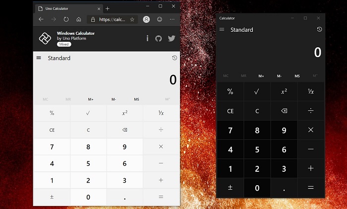微软开源Win10计算器应用，被移植到Web/Android/iOS平台上