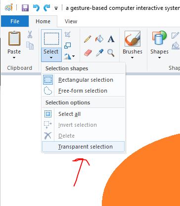 Win10系统在Paint画图中使用透明背景