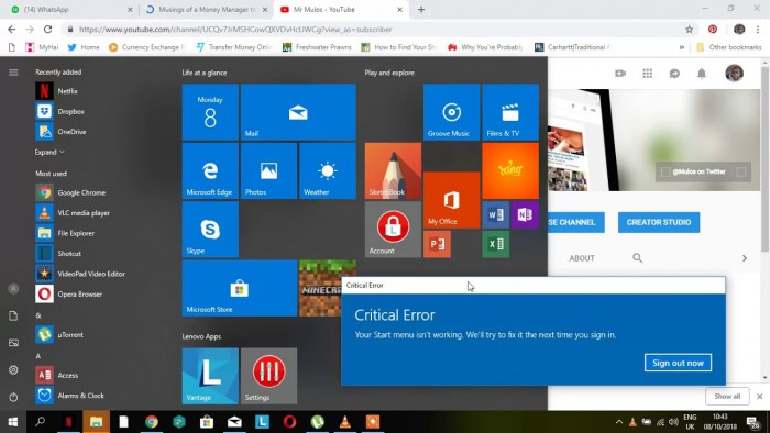 微软表示Win10补丁KB4515384并不是导致开始菜单损坏的原因