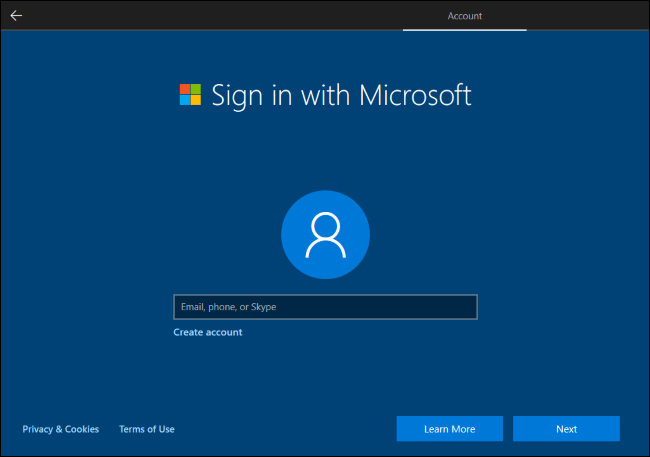 Win10家庭版安装过程不允许创建本地账户
