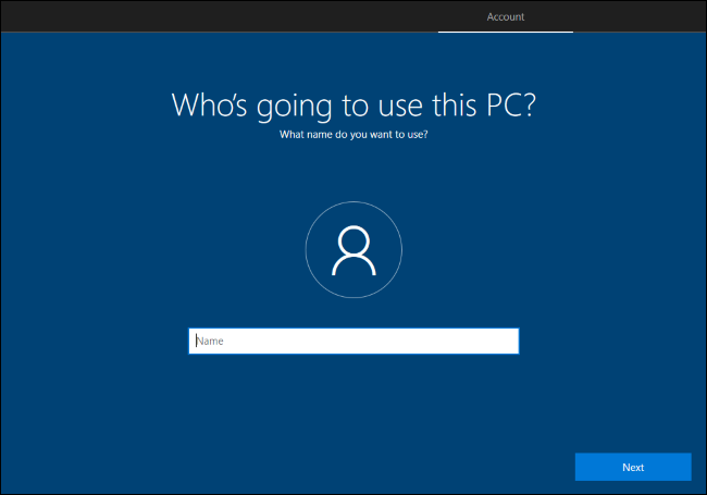 Win10家庭版安装过程不允许创建本地账户