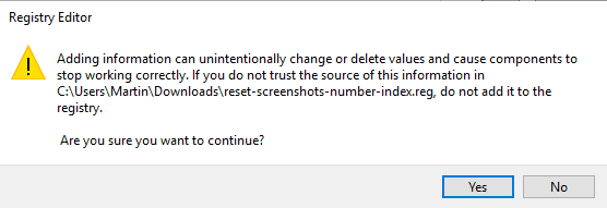 Win10电脑如何重置屏幕截图计数器?