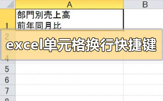 excel单元格内换行按什么快捷键_excel单元格内换行快捷键