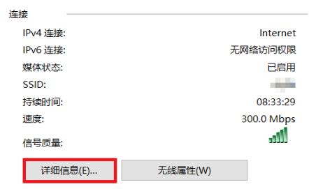 6,最后就能在里面看到详细的"ipv4地址"和"ipv6地址.