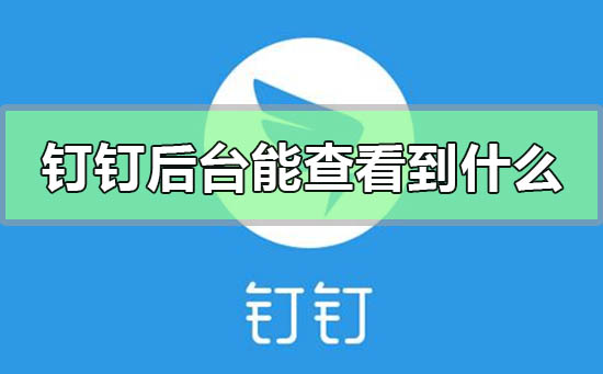 钉钉后台能查看到什么-钉钉后台能查看到的内容