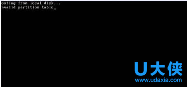 Win8电脑开机提示Invalid partition table的解决方法