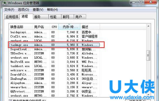 Win7系统下taskmgr.exe进程介绍