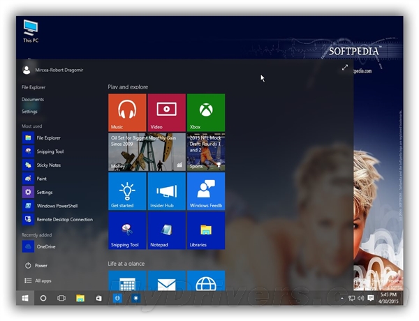Windows 10开始菜单暗藏模糊特技