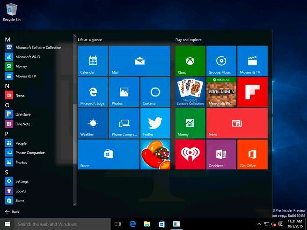 Windows 10 Build 10551多图深度曝光