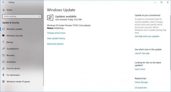 Windows 10四月更新正式版有望5月9日推送:17134?