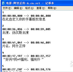 XP系统srt是什么文件？
