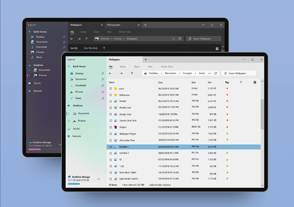 设计师展示Windows 10资源管理新概念