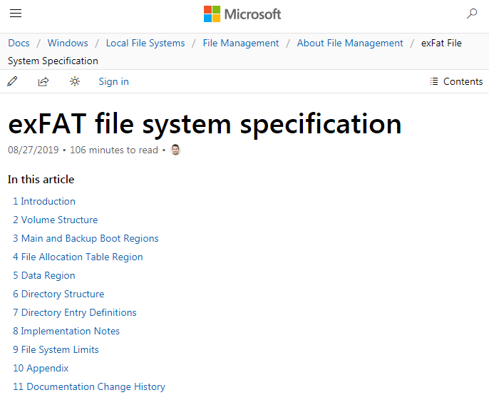 微软宣布exFAT文件系统规范，希望被Linux内核接纳
