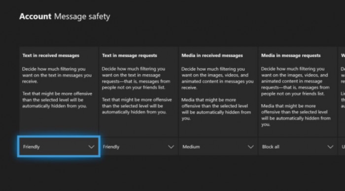 微软宣布Xbox Live消息添加新文本过滤功能
