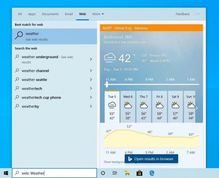 Win10 Build 19018发布:新增四项快速搜索功能
