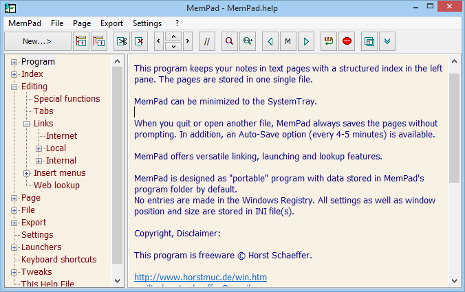 MemPad(树状笔记软件)