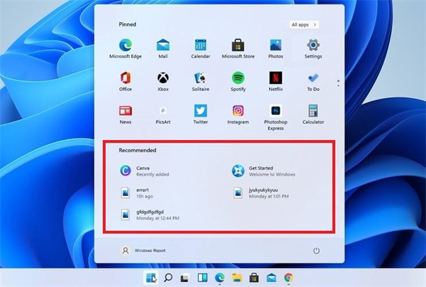 Win11删除开始菜单中推荐文件的方法