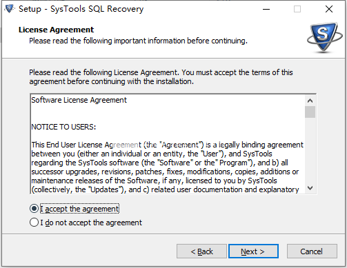 SysTools SQL Recovery