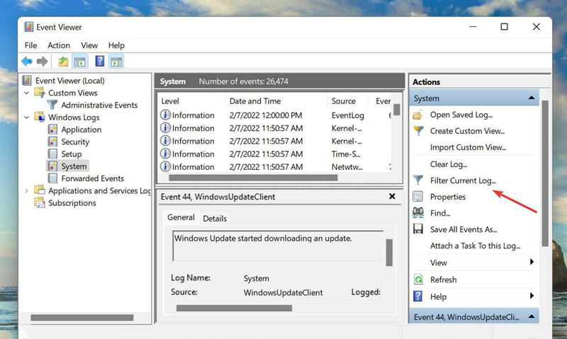 如何过滤错误日志？Win11过滤错误日志的步骤图解